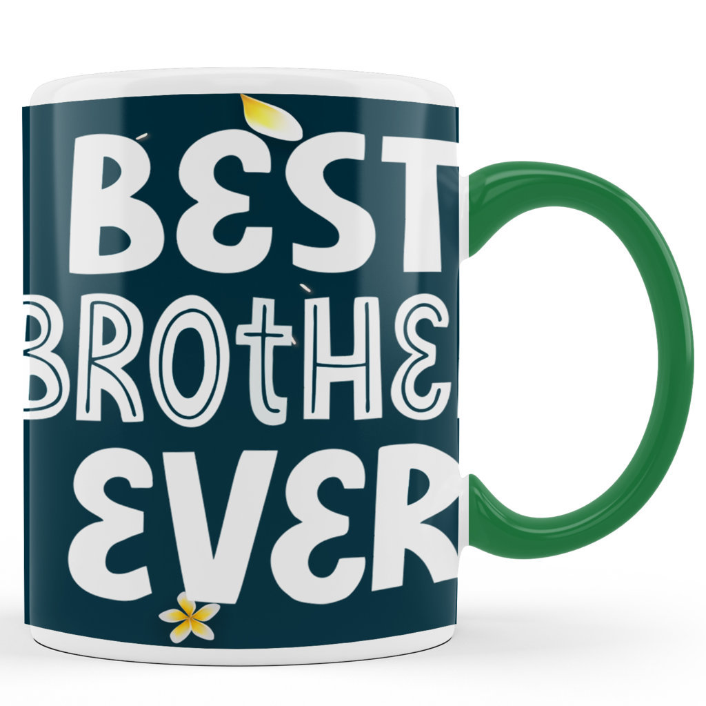 Printed Ceramic Coffee Mug | Siblings | Raksha Bandhan | Best Brother Ever |325 Ml. 